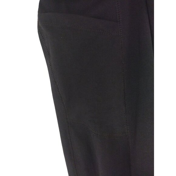 Bebe Sport Women's Black Yoga Pants L, of cotton and spandex, wide leg, NWT - Picture 7 of 10